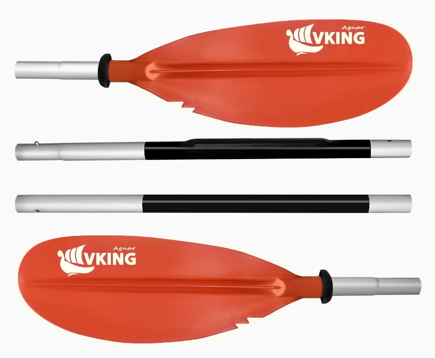 wioslo składane Vking 230 220 cm pomarańczowe 4-czesciowe