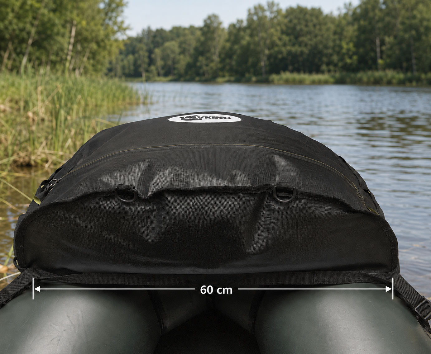 BowBag na packraft Vking 30l mierzenie